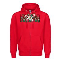 Red mexican flag sunflower mom leopard Zipper Hoodie - JahusDesignShop
