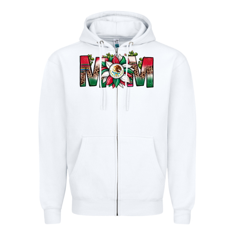 Mexican Flag Sunflower Mom Leopard Zipper Hoodie by JahusDesignShop | Teevron