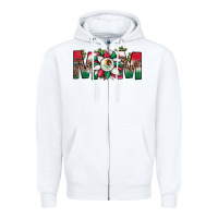 White mexican flag sunflower mom leopard Zipper Hoodie - JahusDesignShop