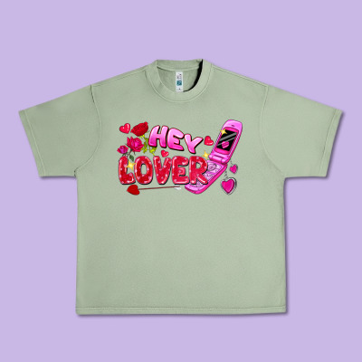 Hey Lover Flip Phone Urban Heavy Tee Designed By Fadigitalartstudio