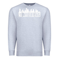 Heather Grey be someone h town houston texas skyline. t shirt Premium Sweatshirt - StudioElite