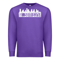 Purple be someone h town houston texas skyline. t shirt Premium Sweatshirt - StudioElite