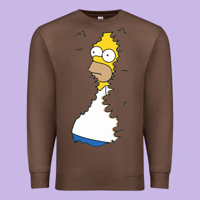 Homer In Hedges Classic Premium Sweatshirt Designed By Studioelite