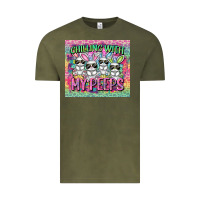 Vintage Olive chilling with my peeps Vintage Tee - FaDigitalArtStudio