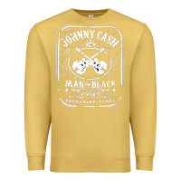 Antique Gold johnny cash man in black Premium Sweatshirt - StudioElite