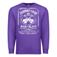 Purple johnny cash man in black Premium Sweatshirt - StudioElite