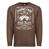 Chestnut johnny cash man in black Premium Sweatshirt - StudioElite