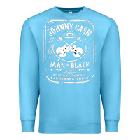 Ocean Blue johnny cash man in black Premium Sweatshirt - StudioElite