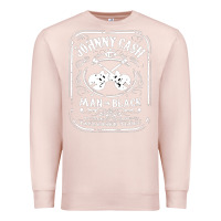 Pale Pink johnny cash man in black Premium Sweatshirt - StudioElite