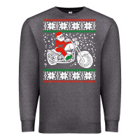 Charcoal Heather santa ridin motocycle Premium Sweatshirt - StudioElite