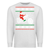 Oatmeal Heather santa ridin motocycle Premium Sweatshirt - StudioElite