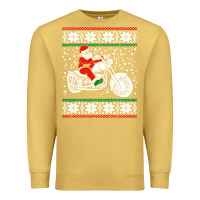 Antique Gold santa ridin motocycle Premium Sweatshirt - StudioElite