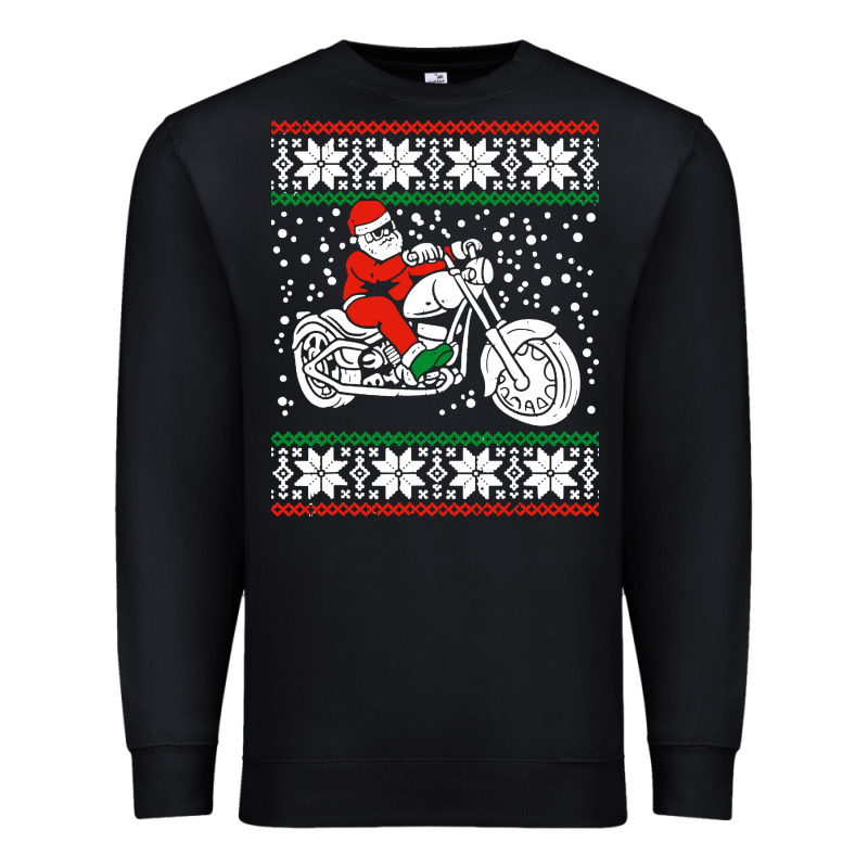 Santa Ridin Motocycle Premium Sweatshirt by StudioElite | Teevron