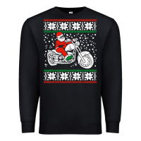 Black santa ridin motocycle Premium Sweatshirt - StudioElite
