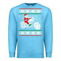 Ocean Blue santa ridin motocycle Premium Sweatshirt - StudioElite