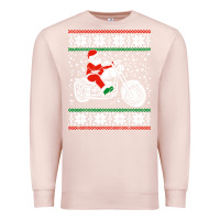 Pale Pink santa ridin motocycle Premium Sweatshirt - StudioElite