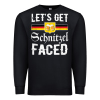 Black lets get schnitzel faced men women vintage oktoberfest t shirt Premium Sweatshirt - StudioElite