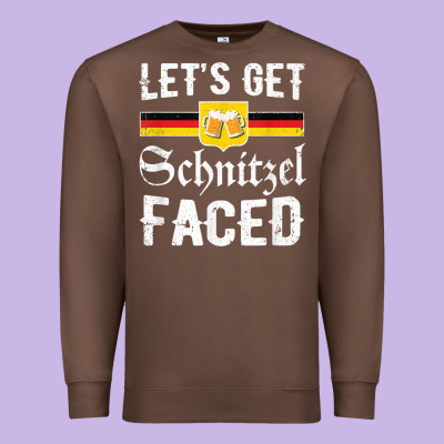 Lets Get Schnitzel Faced Men Women Vintage Oktoberfest T Shirt Premium Sweatshirt Designed By Studioelite