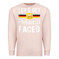Pale Pink lets get schnitzel faced men women vintage oktoberfest t shirt Premium Sweatshirt - StudioElite