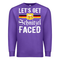 Purple lets get schnitzel faced men women vintage oktoberfest t shirt Premium Sweatshirt - StudioElite