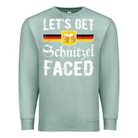Seafoam lets get schnitzel faced men women vintage oktoberfest t shirt Premium Sweatshirt - StudioElite