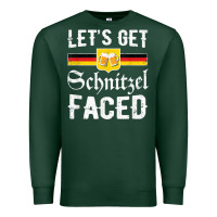 Sports Green lets get schnitzel faced men women vintage oktoberfest t shirt Premium Sweatshirt - StudioElite