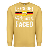 Antique Gold lets get schnitzel faced men women vintage oktoberfest t shirt Premium Sweatshirt - StudioElite
