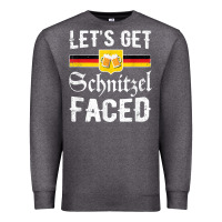 Charcoal Heather lets get schnitzel faced men women vintage oktoberfest t shirt Premium Sweatshirt - StudioElite