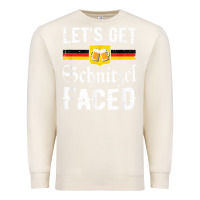 Sandshell lets get schnitzel faced men women vintage oktoberfest t shirt Premium Sweatshirt - StudioElite