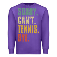 Purple sorry can't tennis bye funny vintage retro tennis player t shirt Premium Sweatshirt - StudioElite