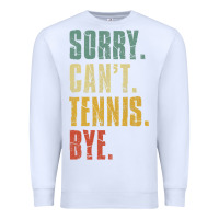 White sorry can't tennis bye funny vintage retro tennis player t shirt Premium Sweatshirt - StudioElite