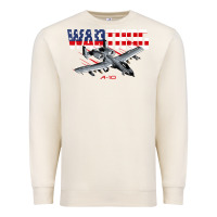 Sandshell Military Airplane A-10 Warthog American Flag Premium Sweatshirt - StudioElite