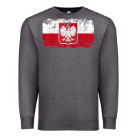 Charcoal Heather poland polska flag vintage  men women kids  poland t shirt Premium Sweatshirt - StudioElite