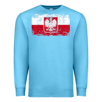 Ocean Blue poland polska flag vintage  men women kids  poland t shirt Premium Sweatshirt - StudioElite