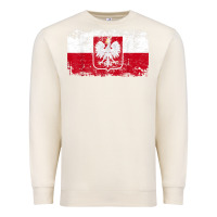 Sandshell poland polska flag vintage  men women kids  poland t shirt Premium Sweatshirt - StudioElite