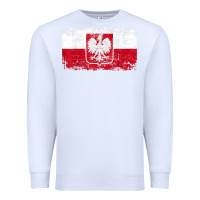 White poland polska flag vintage  men women kids  poland t shirt Premium Sweatshirt - StudioElite