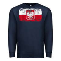 Navy poland polska flag vintage  men women kids  poland t shirt Premium Sweatshirt - StudioElite