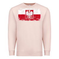 Pale Pink poland polska flag vintage  men women kids  poland t shirt Premium Sweatshirt - StudioElite