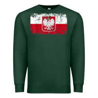 Sports Green poland polska flag vintage  men women kids  poland t shirt Premium Sweatshirt - StudioElite