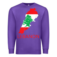 Purple Lebanon Flag Cedar Tree Beirut Lebanese Arabic Arab Islam Premium Sweatshirt - StudioElite
