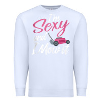 White i'm sexy and i mow it funny mow pun tank top Premium Sweatshirt - StudioElite