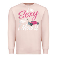 Pale Pink i'm sexy and i mow it funny mow pun tank top Premium Sweatshirt - StudioElite