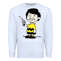 White charlie brownson Premium Sweatshirt - StudioElite