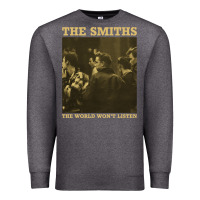 Charcoal Heather the smiths the world won't listen gift men women Premium Sweatshirt - StudioElite