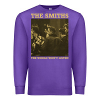 Purple the smiths the world won't listen gift men women Premium Sweatshirt - StudioElite
