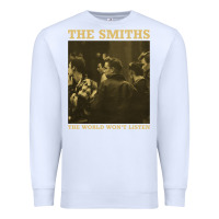 White the smiths the world won't listen gift men women Premium Sweatshirt - StudioElite