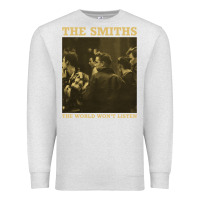 Oatmeal Heather the smiths the world won't listen gift men women Premium Sweatshirt - StudioElite