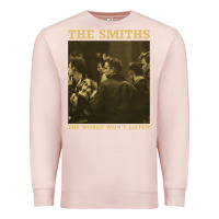 Pale Pink the smiths the world won't listen gift men women Premium Sweatshirt - StudioElite