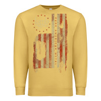 Antique Gold lamb of god, pure american metal flag Premium Sweatshirt - StudioElite