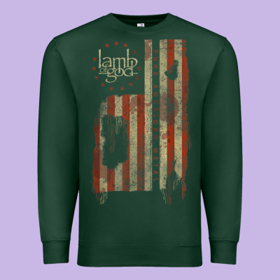 Lamb Of God, Pure American Metal Flag Premium Sweatshirt Designed By Studioelite